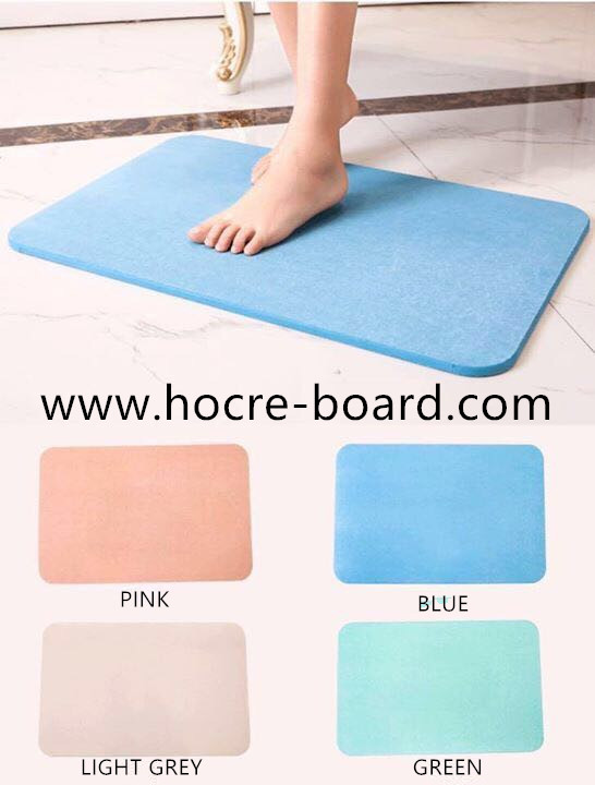 Fast water absorption non slip diatomite bathroom mats Fiber Cement